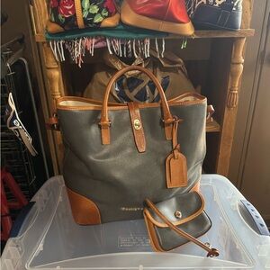 Dooney & Bourke Elephant Gray Pebble Leather Tote